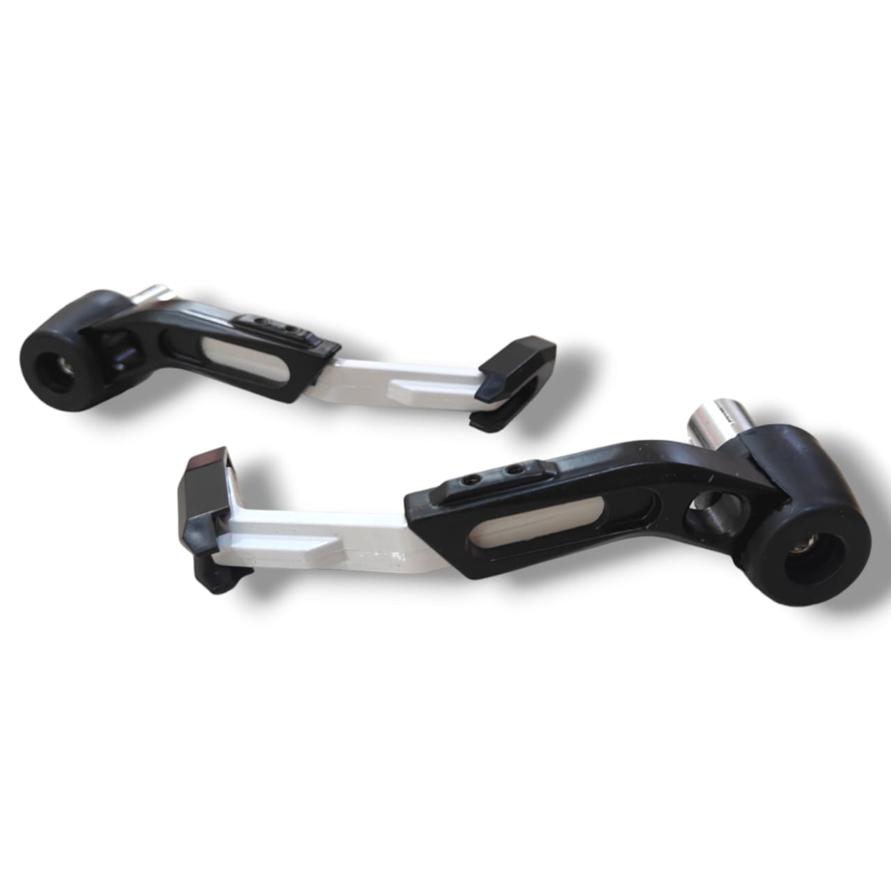 Universal Motorcycle Bike Clutch Lever Protector, Brake Guard, Adjustable White Bijjan Accessories
