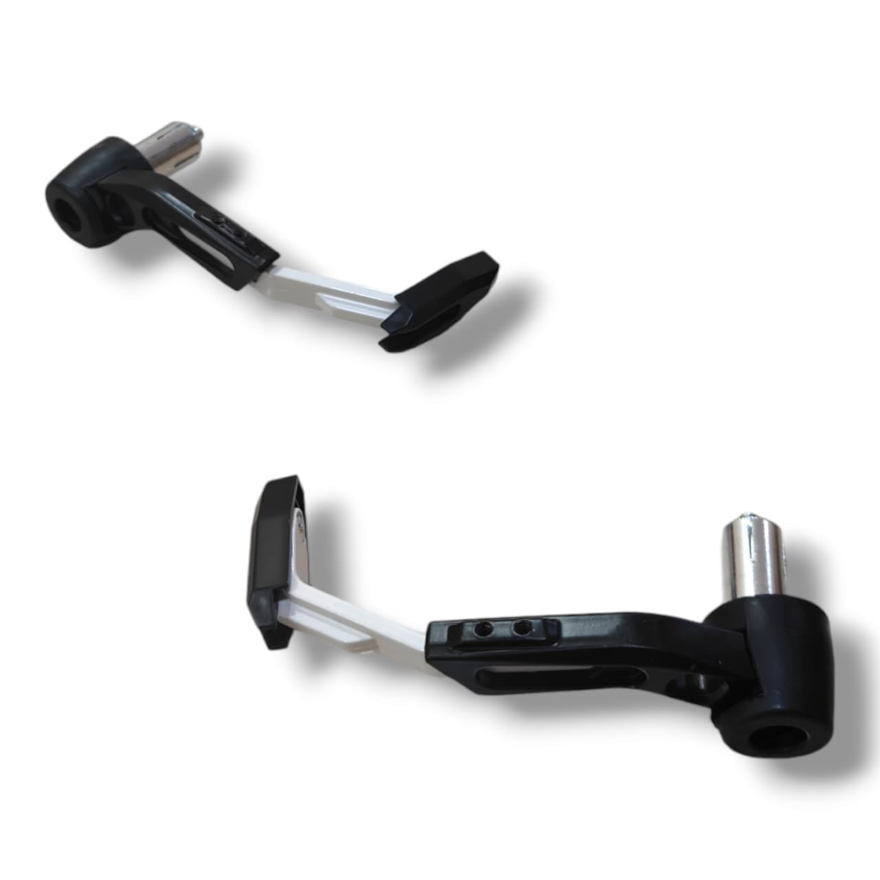 Universal Motorcycle Bike Clutch Lever Protector, Brake Guard, Adjustable White Bijjan Accessories