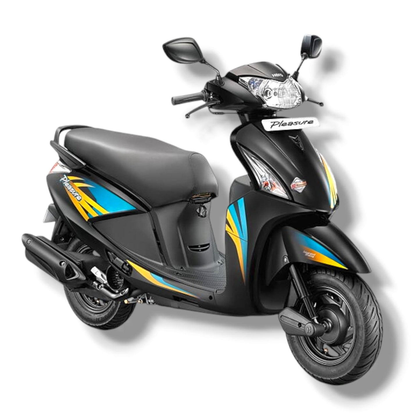 FRONT MUDGUARD FOR PLEASURE NEW MODEL BOLD BLACK BIJJAN ACCESSORIES