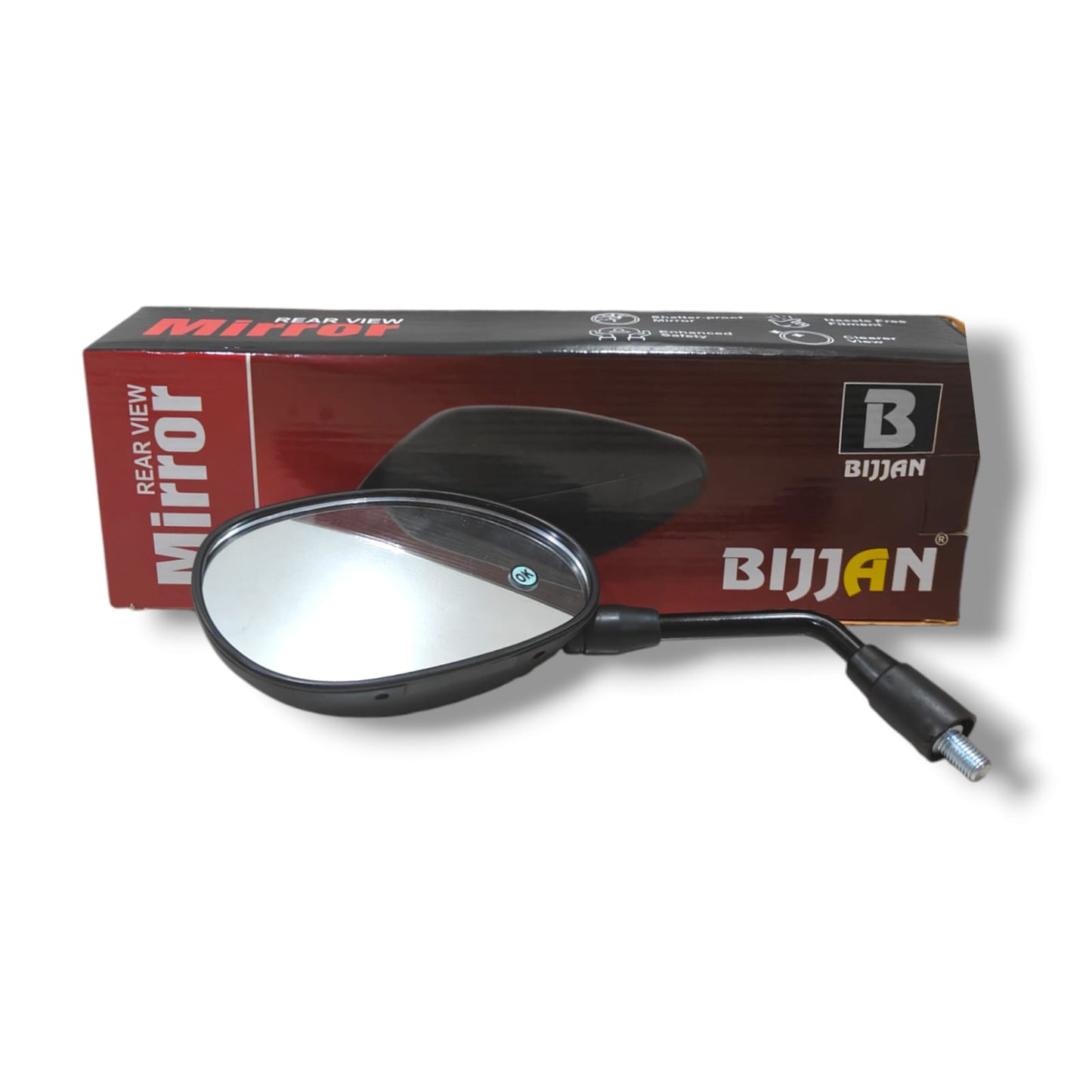 Rear View Side Mirrors Passion Black Bijjan Accessories