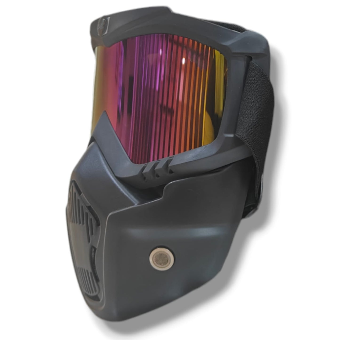 Anti-kras UV-beskermende gesigmasker met reënboogvisier, verstelbare elastiese band vir fietsry BIJJAN TOEBEHORE 