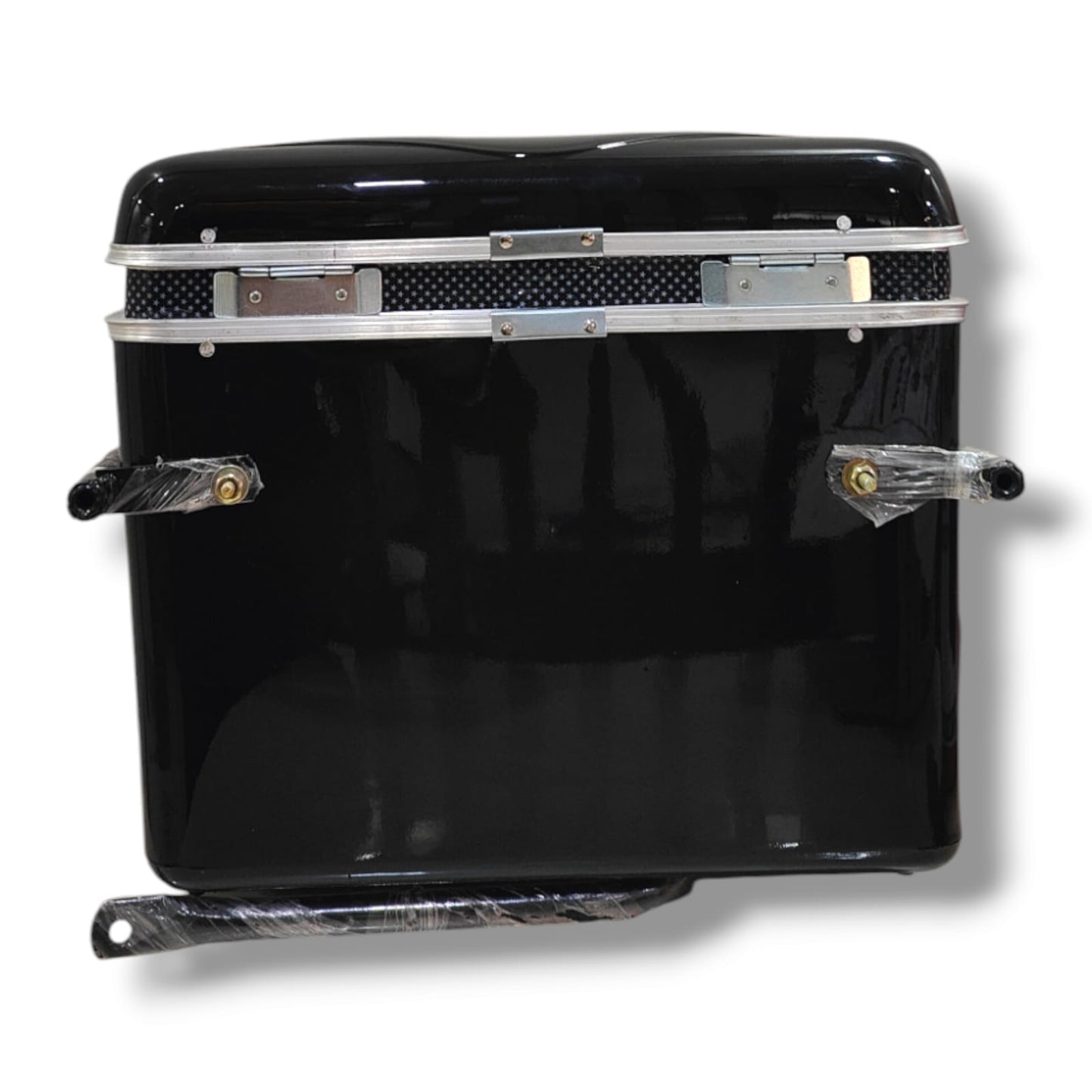 PREMIUM UNIVERSAL SIDE BOX  FOR BIKE AND MOTORCYCLE WITH TRIPLE LOCK PROTECTION AND DOUBLE REFLECTORS BLACK BIJJAN ACCESSORIES